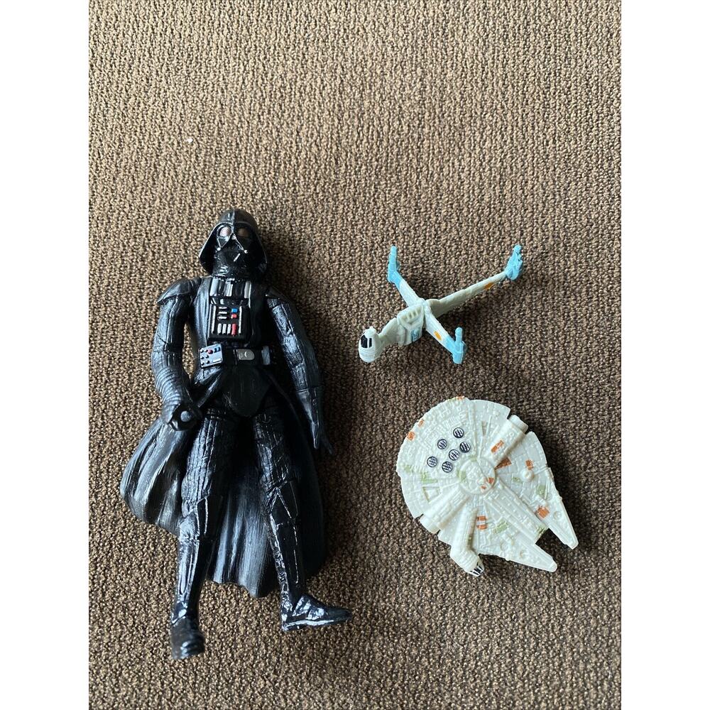 Star Wars Darth Vader 2001 LFL Hasbro Action Figure 4" Preowned